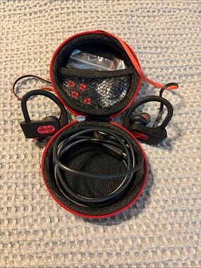Mpow Red & Black On-Ear Sport Headphones with Ear Hooks